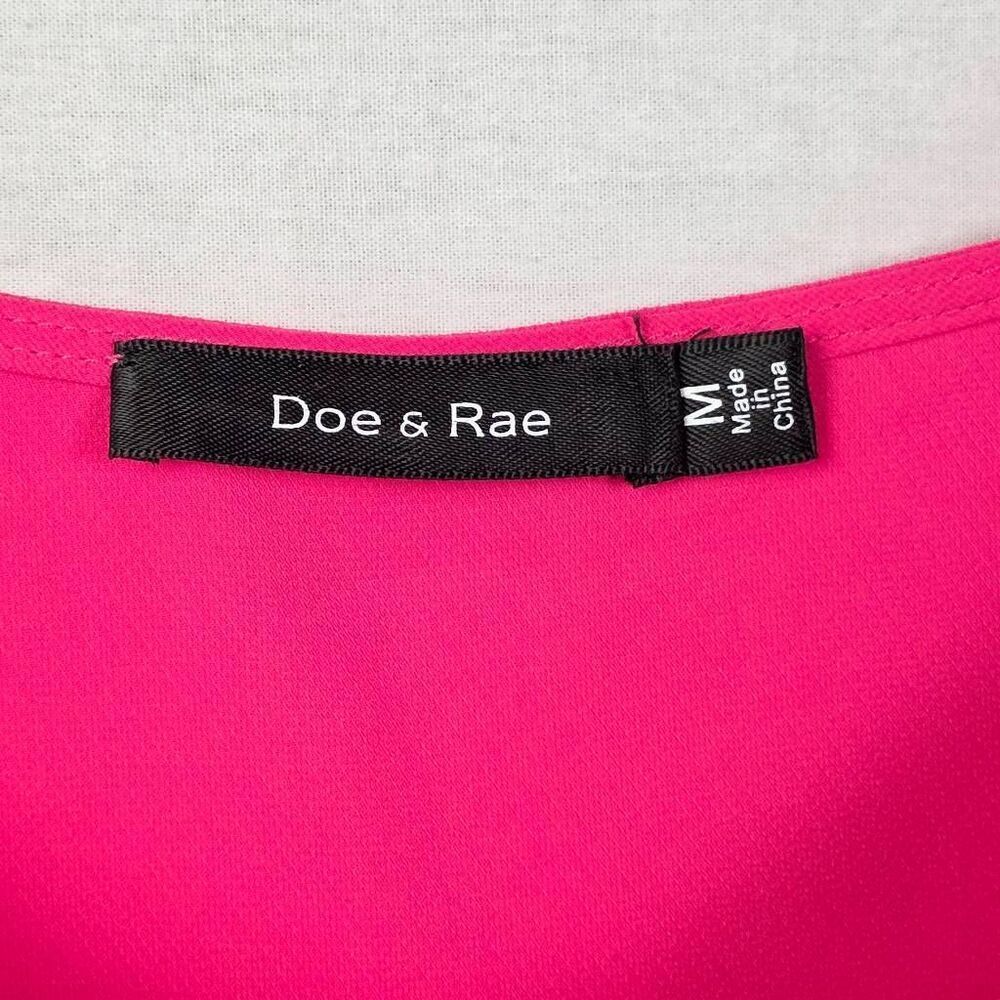 Doe & Rae Pink Ruffle Strap Tank Blouse M - Picture 6 of 8